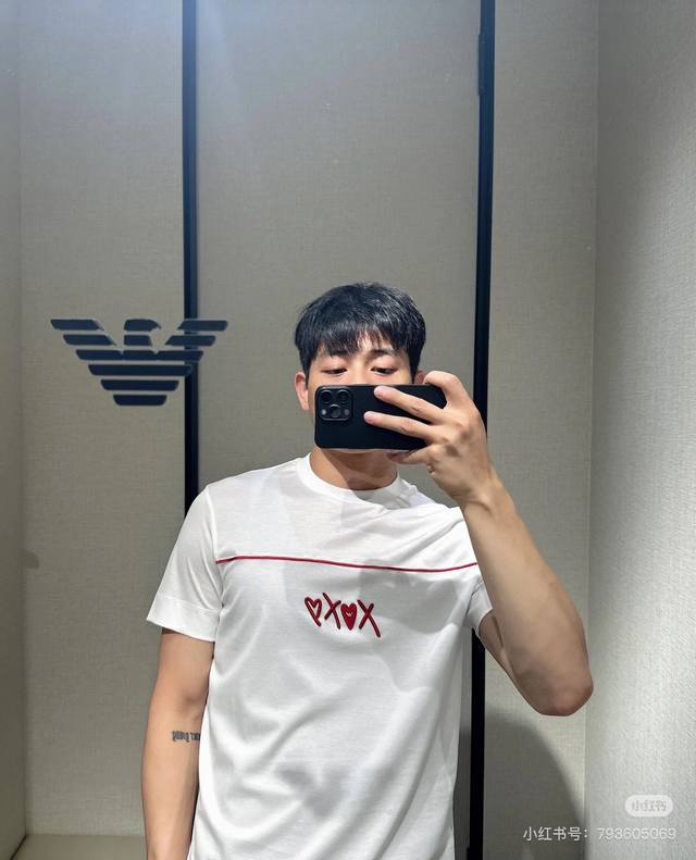 Ea7-Armani original T-shirt. Xiaohongshu synchronization. Same style for men and