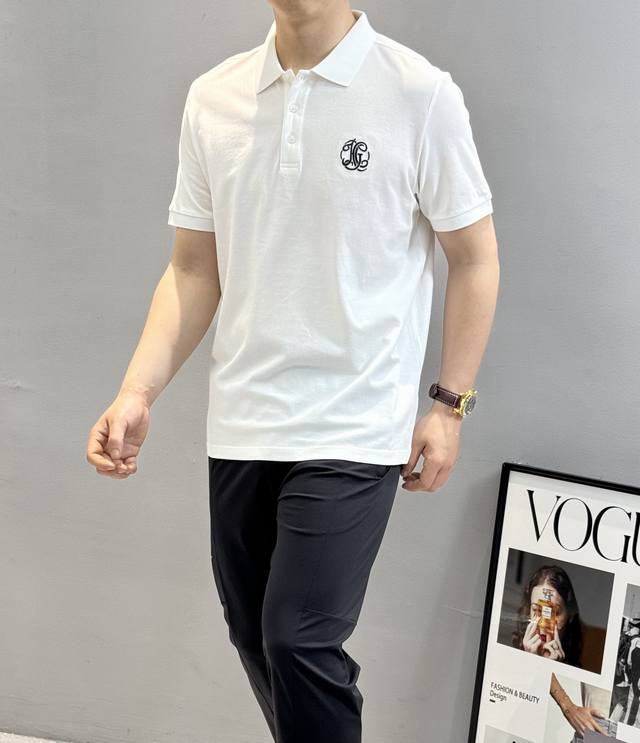 Givench*Y Givenchy 2025S new style recommendation. Classic embroidered Polo shir
