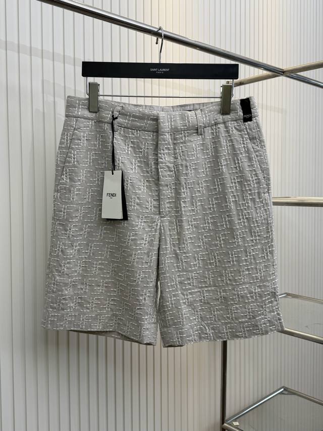 Fend Fend new Ff jacquard pattern casual shorts Size: SML Xl