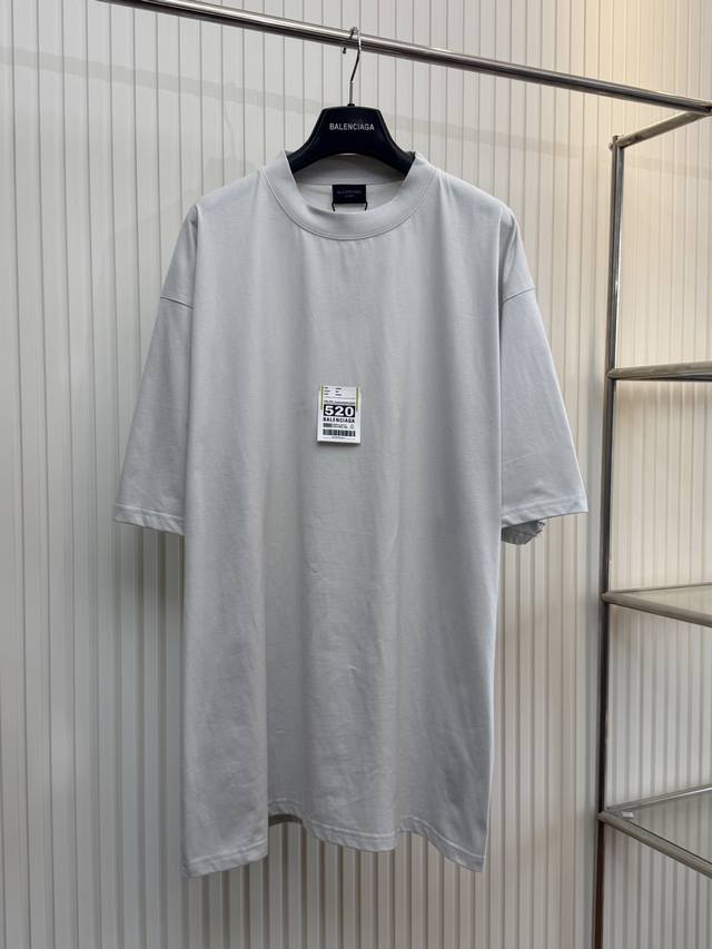 Bal Paris 25Ss520 Limited Label Sticker Short Sleeve T-shirt Size: 1 2 3 4