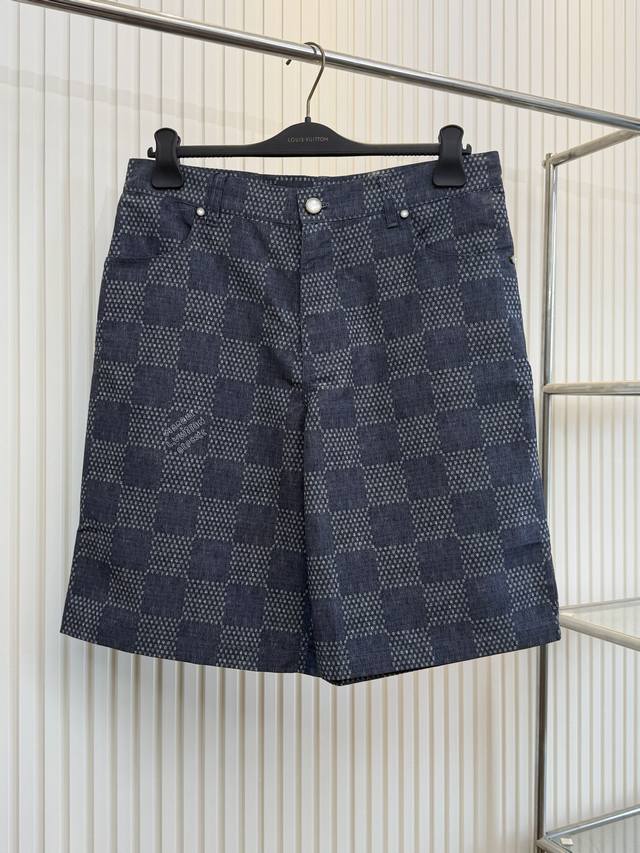 Lv Louis 25Ss new checkerboard pattern casual shorts Size: SML Xl