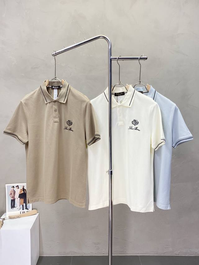 Lp-Loro Piana exclusive new original men's casual short-sleeved high-end customi