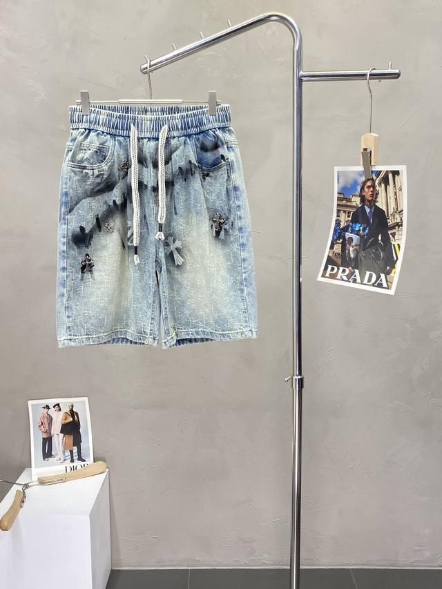 Chrome Hearts exclusive new high-end version of casual denim shorts! Custom-made