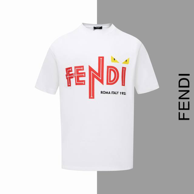 Style #Z120 Fendi silicone red label letter round neck short sleeves Fendi offic