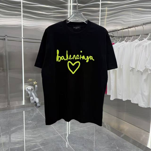 Bal Balenciaga 2025 summer new round neck T-shirt personality foam men and women
