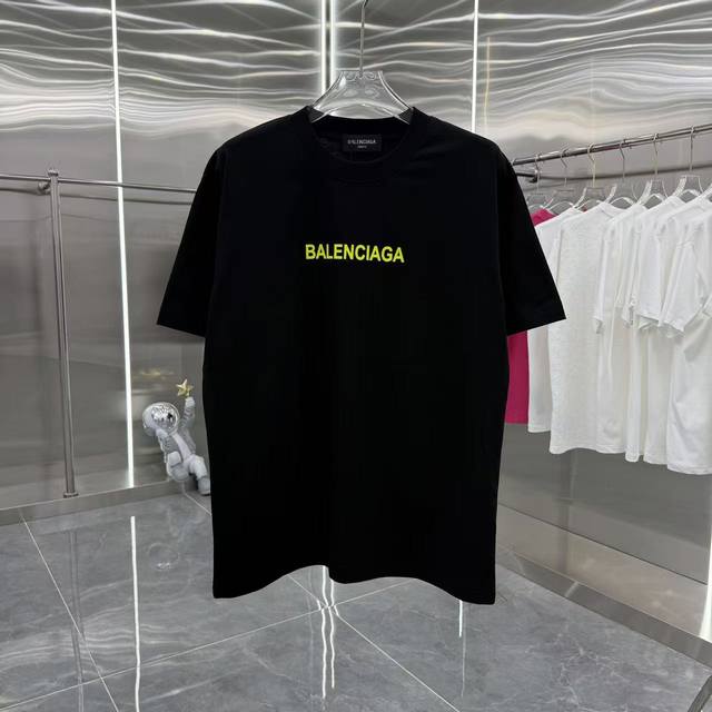 Bal Balenciaga 2025 summer new round neck T-shirt personalized lettering mold cr