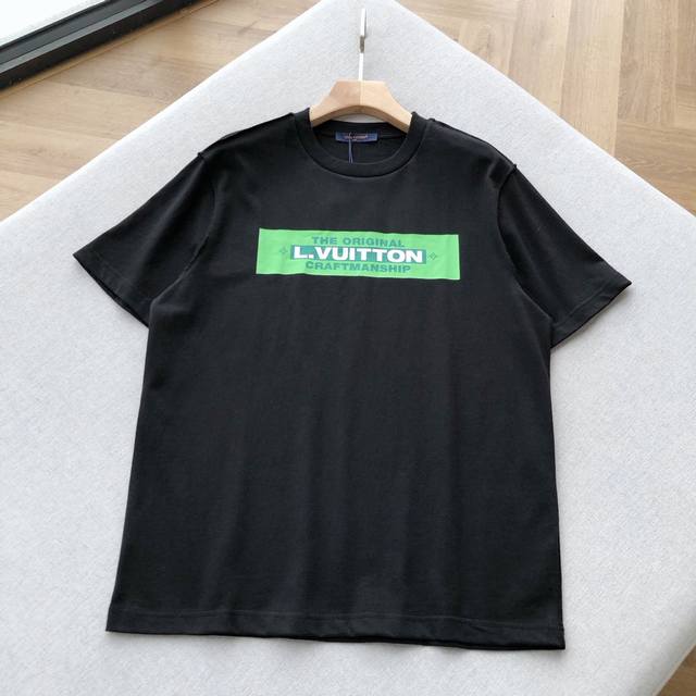 Lv green arrow print slogan couple short-sleeved T-shirt Green arrow print sloga