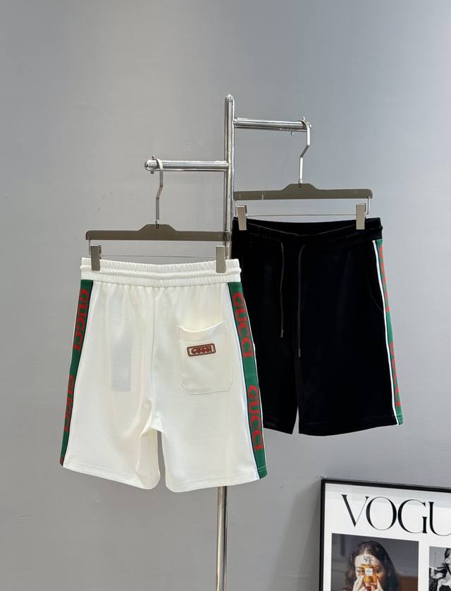 Gucc*25S trendy brand five-point shorts. Super high-quality "2025 new sports sui