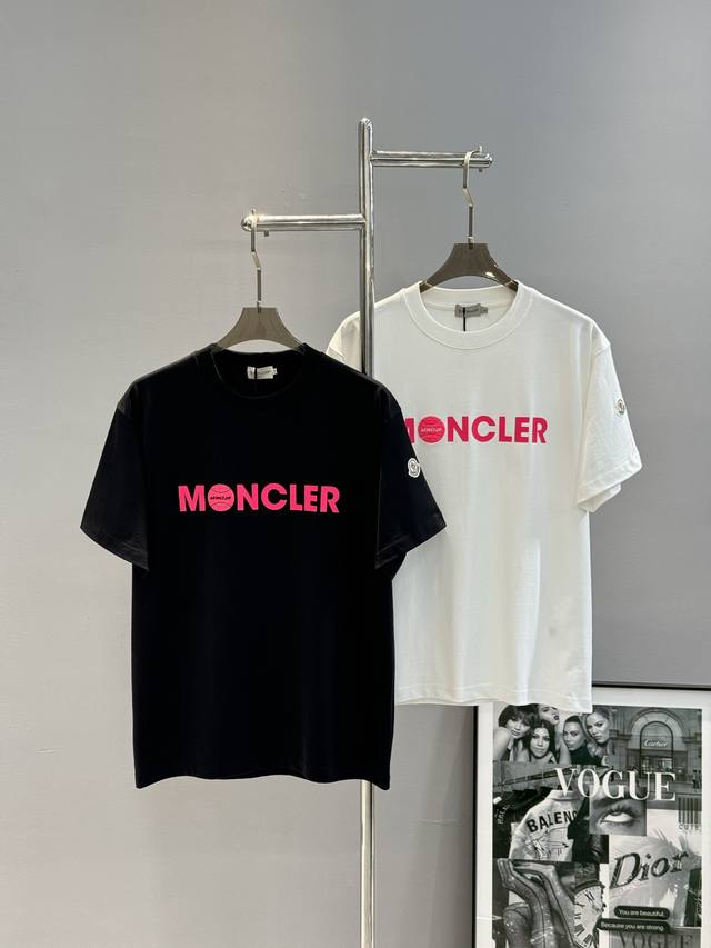 Moncle* Moncle-kou 25S new fashion brand T-shirt. Unisex! Classic brand letter l