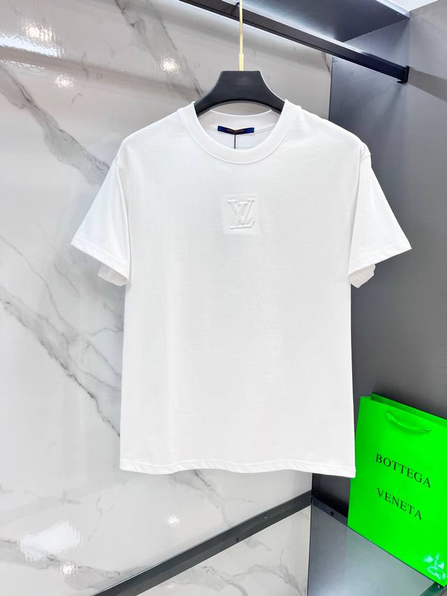 Lv Men's Spring Round Neck Short Sleeve, Hong Kong Foreign Company Channel Goods