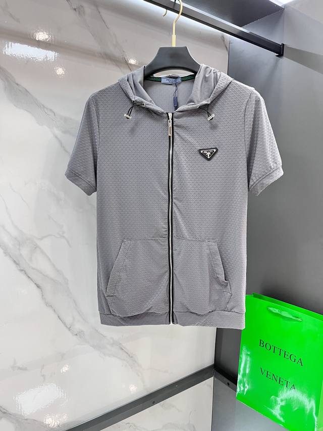 Prada 2025 Spring and Summer new zipper cardigan, suitable for a variety of occa