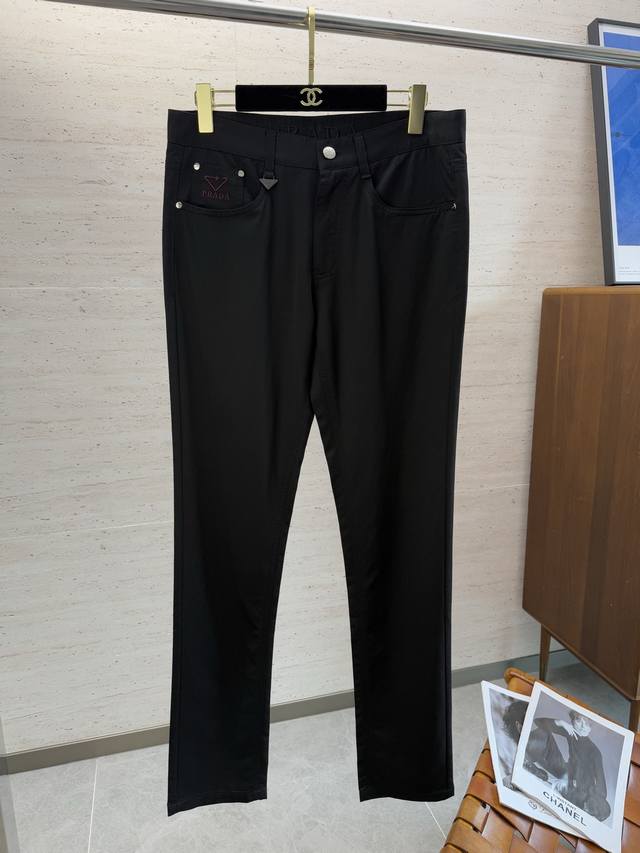 Pra pure business style trousers..... Imported fabric casual trousers, brand log
