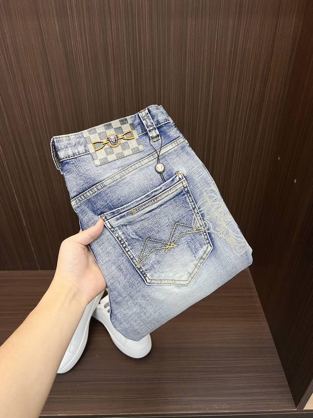 Versace 2025Ss summer new original high-end hot-selling denim shorts super custo