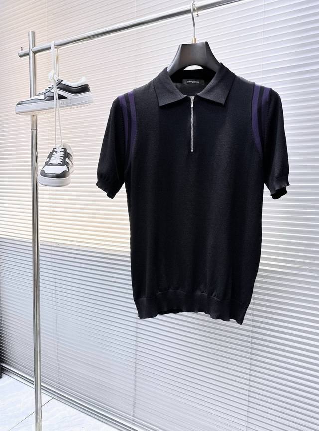 Zenga 25Ss new knitted short sleeves, super classic design, simple without any e