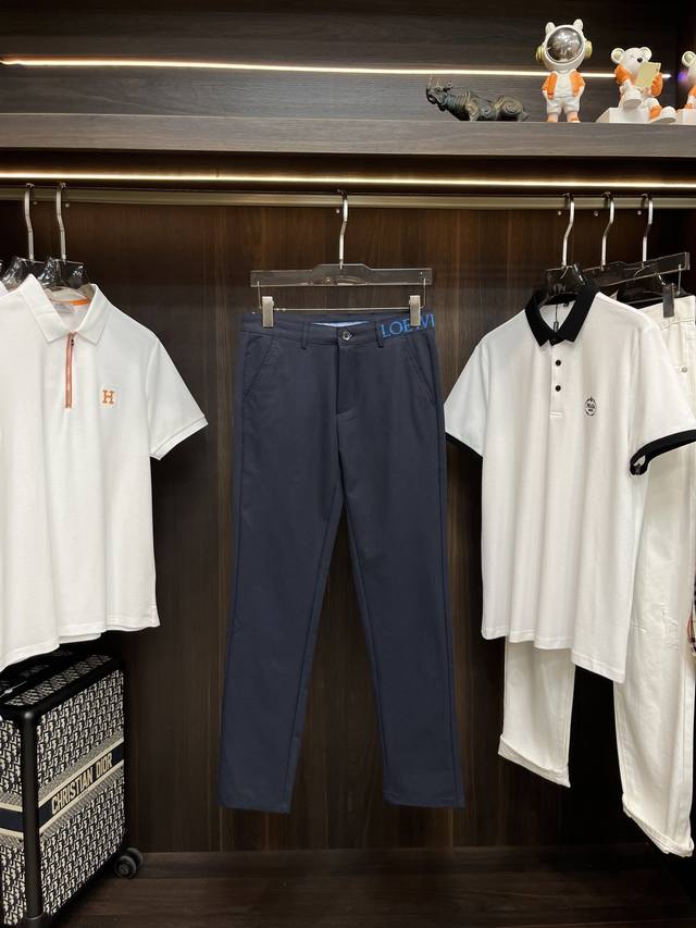 Loewe exclusive new trendy men's fashion casual trousers, high-end European orig