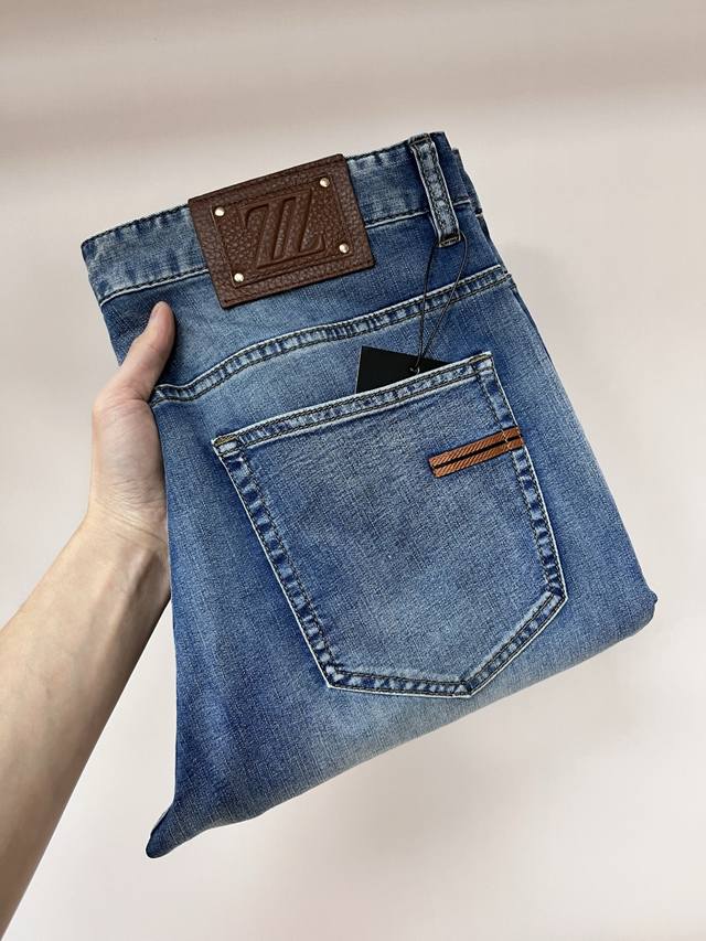 Zegna exclusive new Zegna men's fashion casual jeans, high-end European original