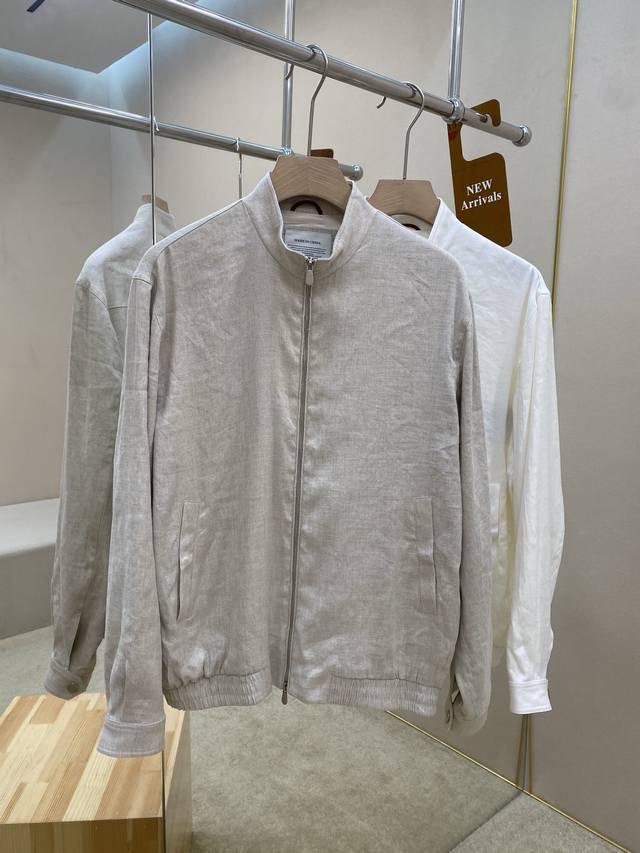 Featured Bc25Ss new ribbed bomber jacket, this bomber jacket made of linen blend