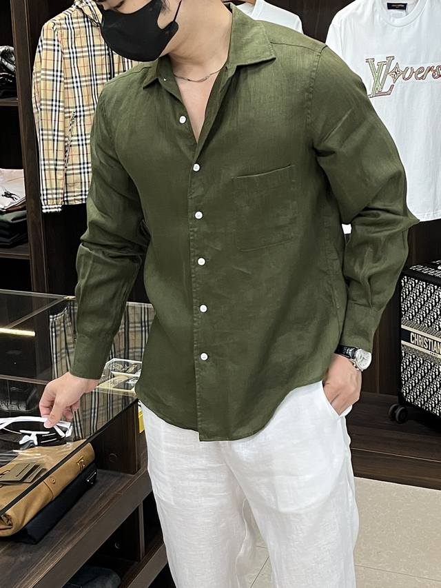 mainly promotes the new 100% linen five-color button-down shirt of Bc Bc25Ss. Th
