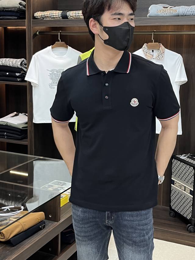 Mainly promote Moncler 25 early spring and summer new three-color trim Polo shor