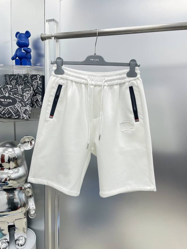 Bbr Burberry 2025Ss Spring/Summer Embroidered Letter Workwear Casual Shorts Rr V
