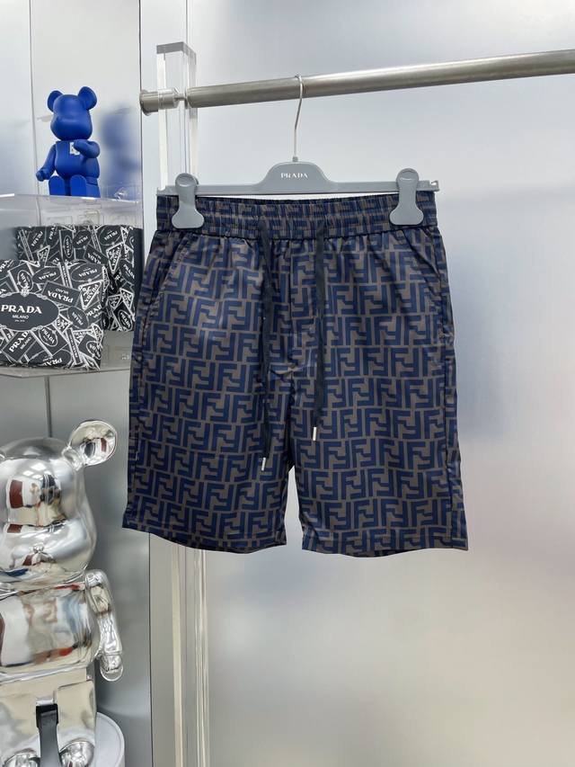 Fen 2025Ss spring and summer full-print letter workwear casual shorts Rr Very co