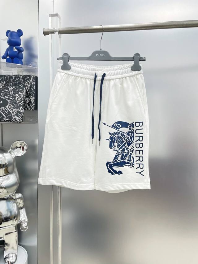 Bbr Burberry 2025Ss Spring/Summer Logo Letter Casual Shorts Rr Very comfortable