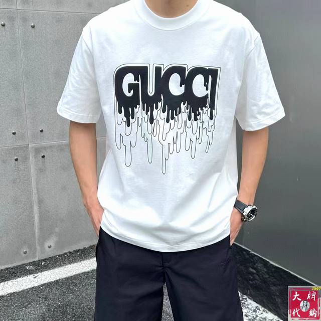 Gucci Good News for Fat Brother Xl Wearing 200 pounds Top round neck casual shor