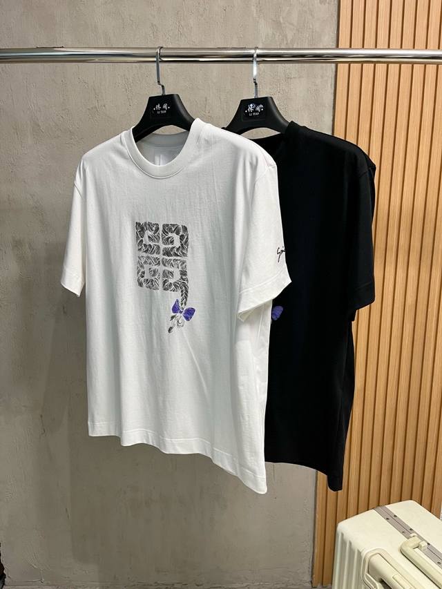 High version Givenchy 2025 new classic round neck short sleeves, fashionable and