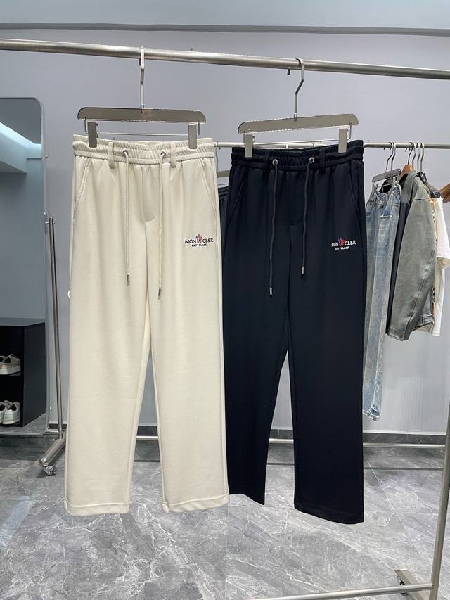 C26-Moc25Ss Spring and Summer new knitted cotton drawstring straight sweatpants,