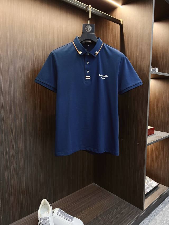 Zegna 2025 Spring and Summer new men's lapel Polo shirt short sleeve series ship