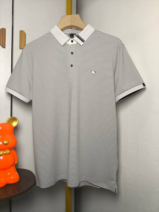 Burberry 2025Ss new spring counter fashion hot lapel T-shirt, casual and fashion