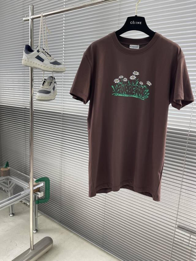 Bbr 25Ss New Daisy Micro Logo Printed Cotton T-shirt This is made of custom-wove