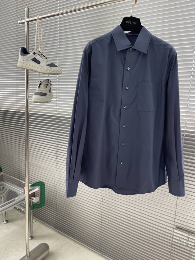 Loro Piana 25Ss new shirt This shirt is made of 100% cotton fabric, with pearl s