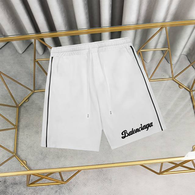 Balenciaga printed cotton shorts and sweatpants 1:1 matching fabric 390g terry h