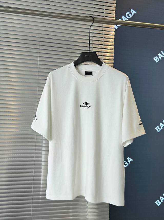 washed old 140 Balenciaga 2025Ss M small logo letter embroidery heavy washed sho