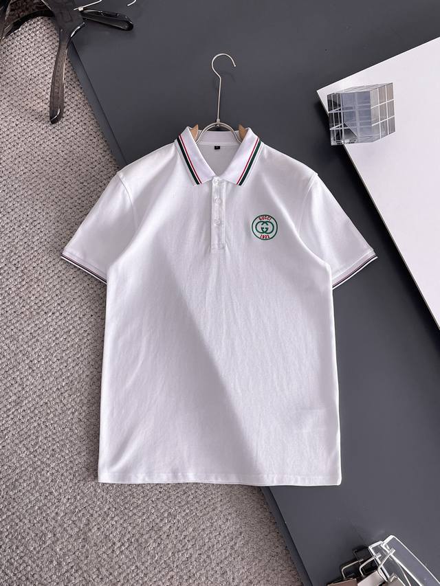 Gucci's new high-end products are on the market! 2025 summer new Logo men's lape