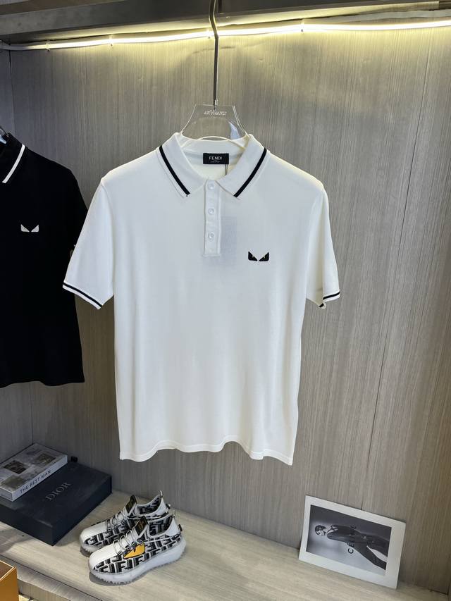 Fendi double Ff little monster eyes knitted Polo shirt Upgraded, inspired by the