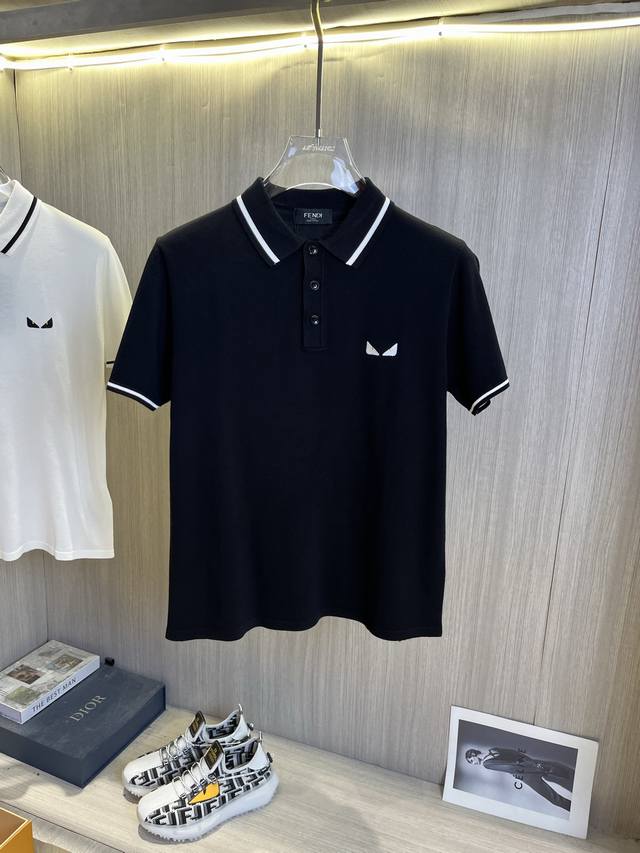 Fendi double Ff little monster eye knitted Polo shirt Upgraded, inspired by the