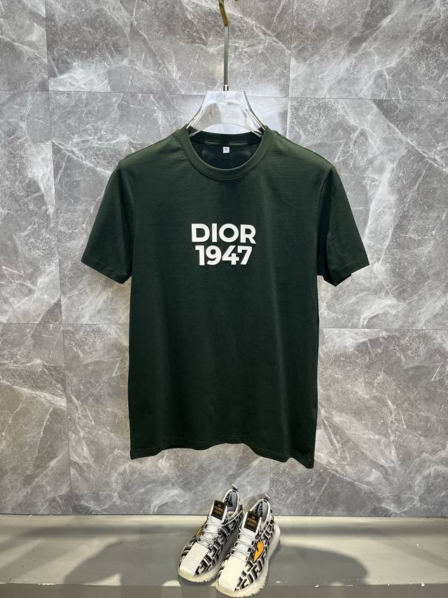 Dior 2025 spring and summer latest fashion round neck short-sleeved T-shirt, mer