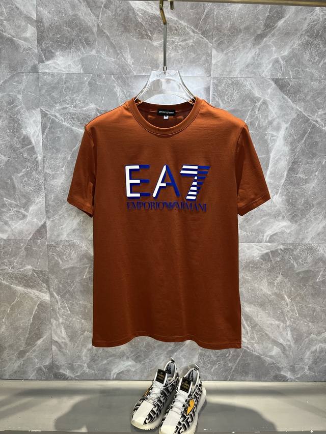 Armani 2025 spring and summer latest fashion round neck short-sleeved T-shirt, m
