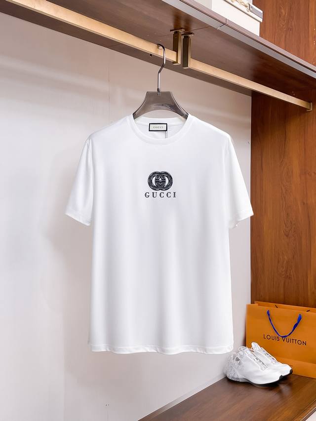 Gucci 2025Ss spring and summer latest short-sleeved T-shirt is out! ! 2025 new T