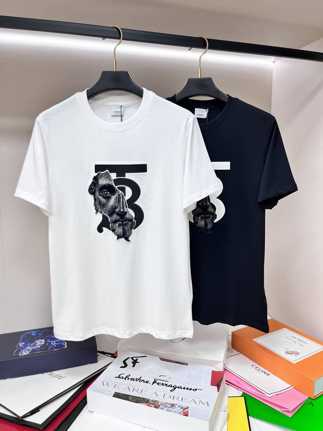 Burberry exclusive new spring Burberry fashion casual round neck short sleeves,