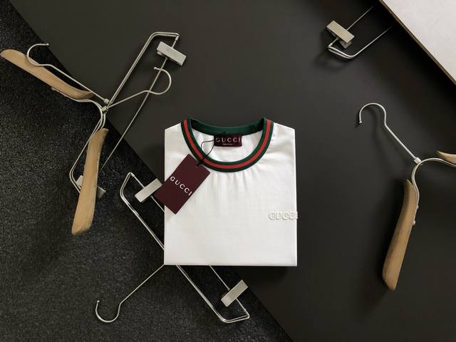 Gucc* Fitted version S-Xl 25 Early spring latest patch embroidery heavy short sl