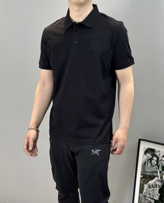 Loew*E 2025S new style recommendation. Classic embroidery Polo shirt on the ches