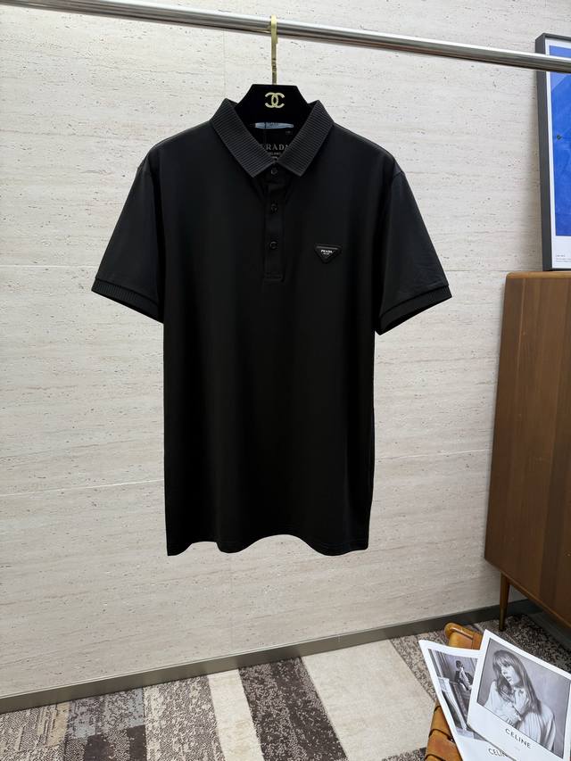 Pra25S Spring/Summer Men's Polo. The iconic logo on the chest makes it look very