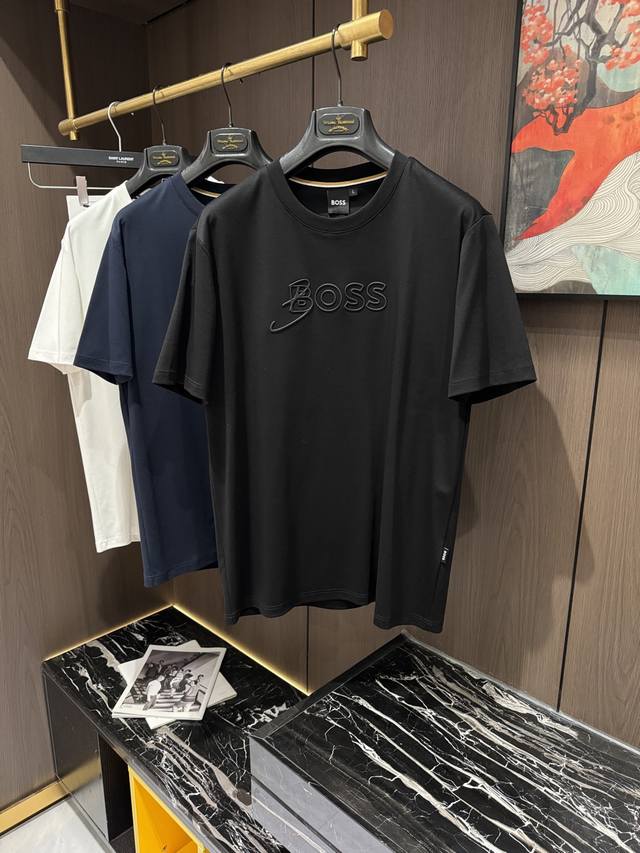 Boss 25S summer new casual round neck short sleeves, size M-4Xl