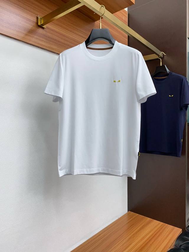 Fendi 2025 Spring and Summer new short-sleeved shirt has brighter and brighter o