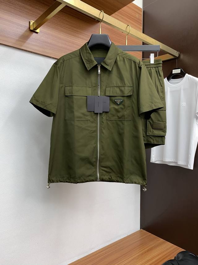 set Prada M-3Xl 25 spring and summer new casual shorts set Clean and neat cut, f
