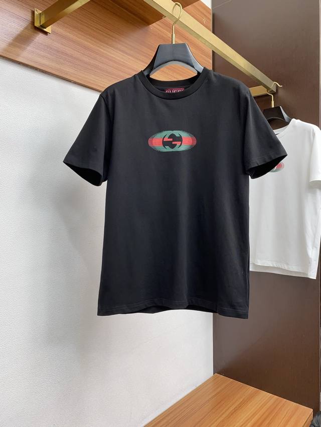 Gucci 2025 summer new short-sleeved T-shirt! Customized exclusive pure cotton fa