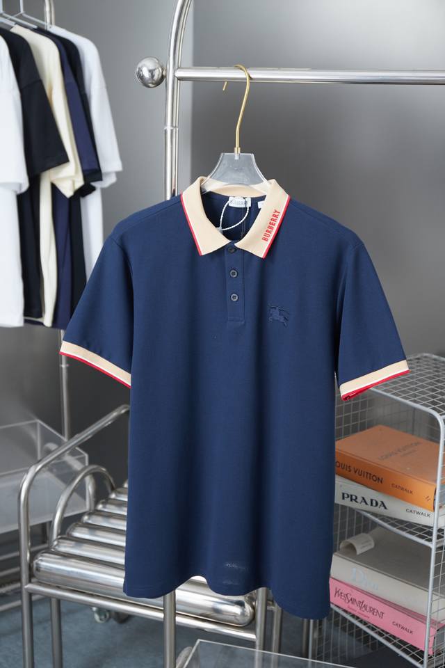 Bbr Babaojia 25Ss early spring new style warhorse embroidery Polo lapel Light lu